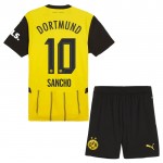 Günstige Fußballtrikots Borussia Dortmund Sancho 10 Kinder Heimtrikot 2024-25 Kurzarm